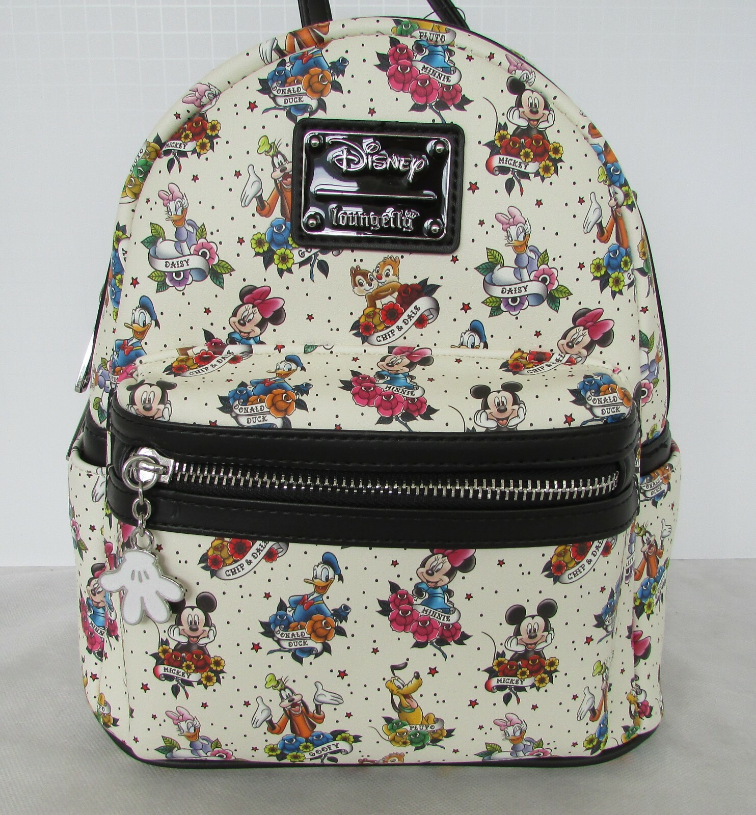 Disney Loungefly Mickey & Friends Tattoo Mini Backpack NWT