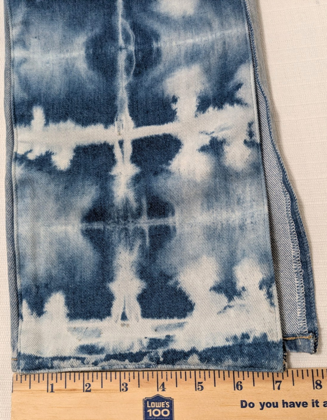 Levi’s Made & Crafted Slit Straight Leg Jeans Women’s 26 Blue Tie-Dye $248 Nwt