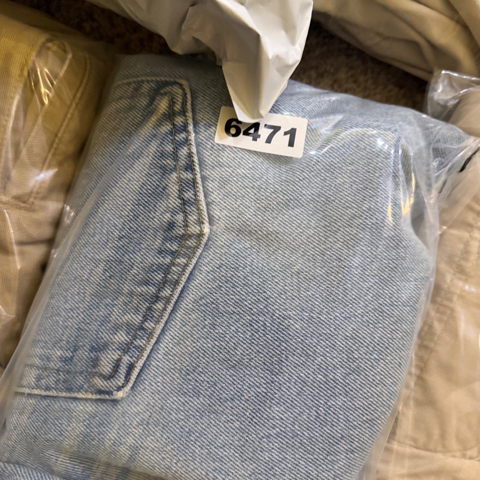 Carhartt B480 LVB Mens 40×30 Traditional Fit Distressed Light Wash Denim Jeans