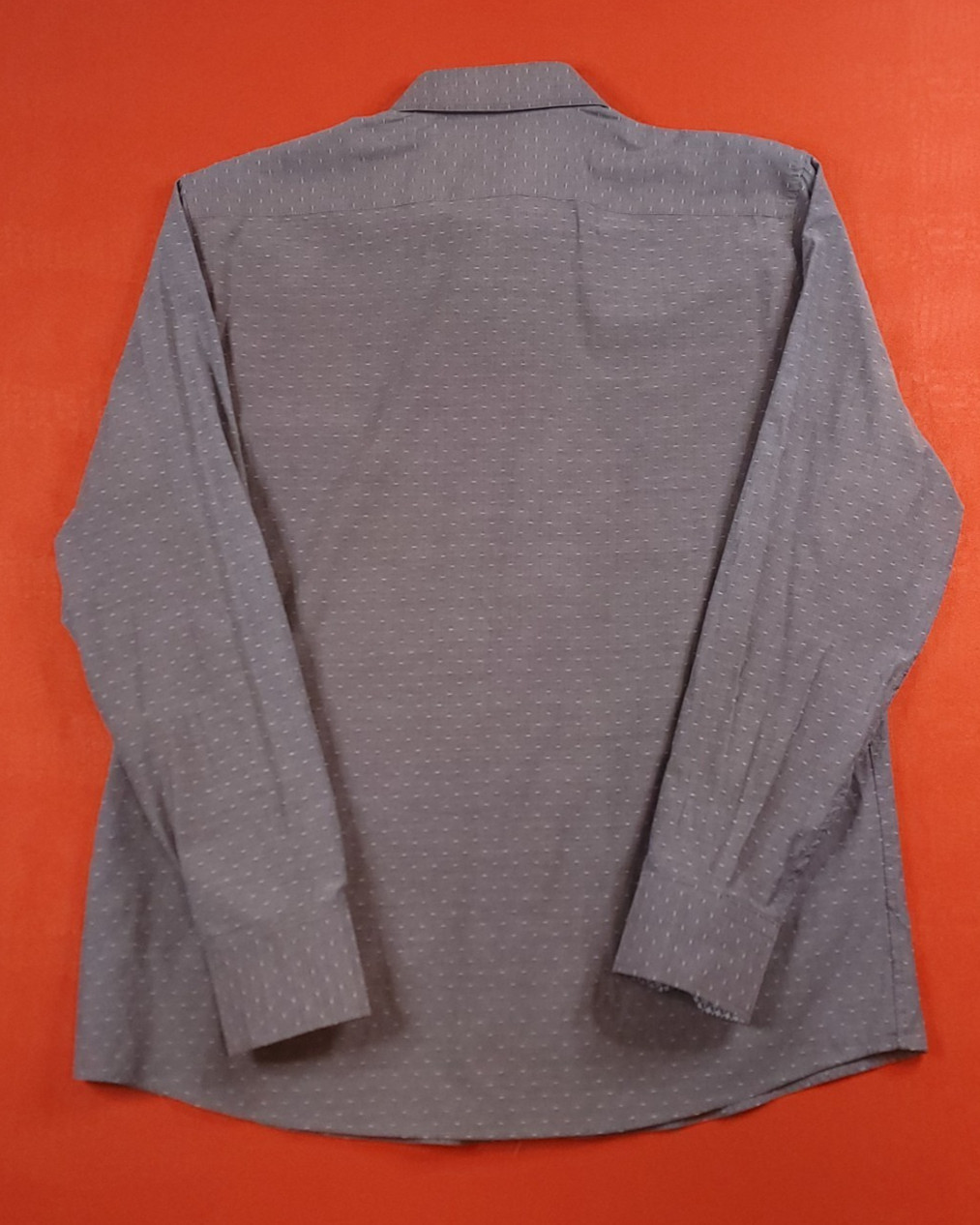 Rosso Milano Italy Men’s Contrast Button-Up Long Sleeve Shirt Gray Size 17.5 XL