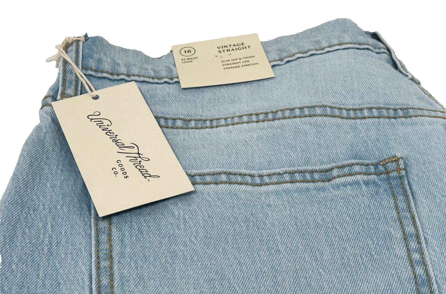 Universal Thread Women’s High-Rise Vintage Straight Jeans Light Blue Size 16L
