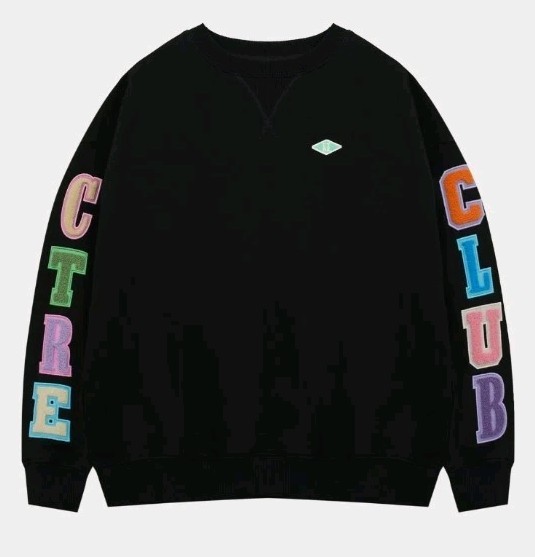 THE COUTURE CLUB MULTIBADGED CHENILLE SWEATSHIRT WOMENS SZ UK6/US2
