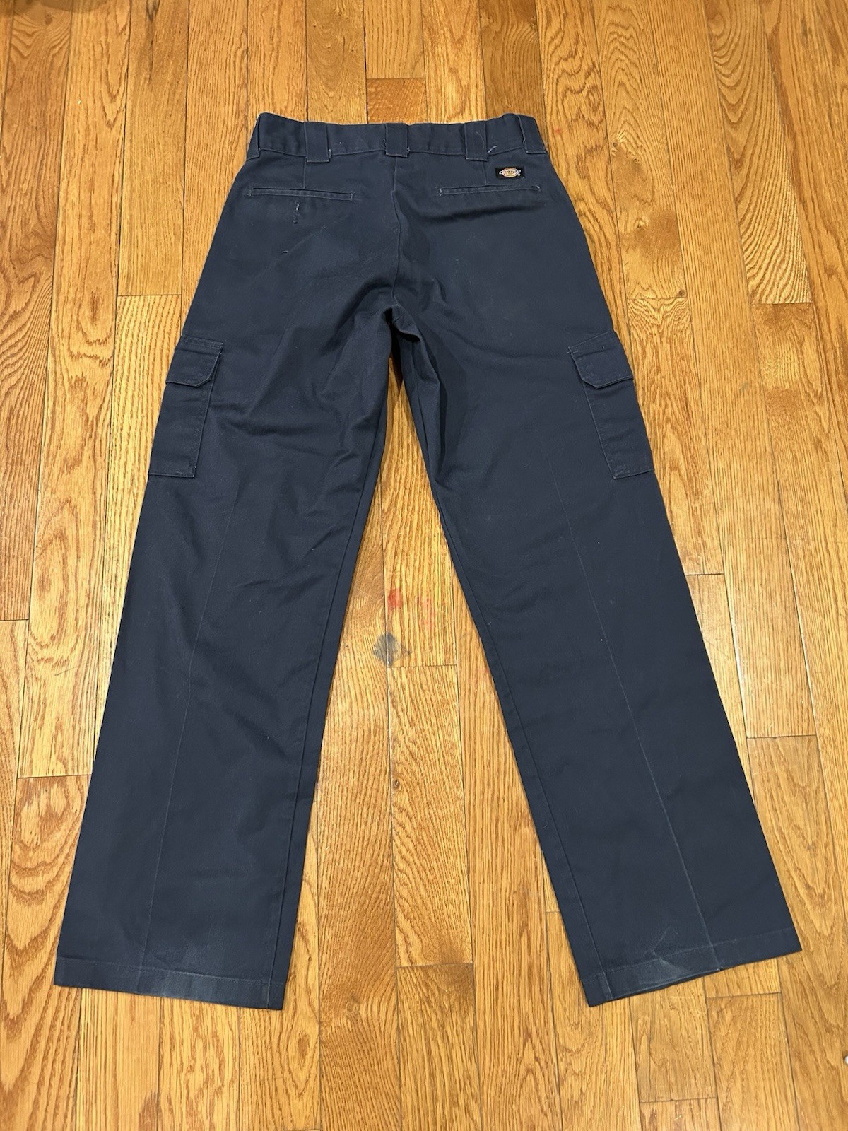 Dickies Relaxed Straight Cargo Pants Mens 32×34 Navy Blue Work Pants WP592DN