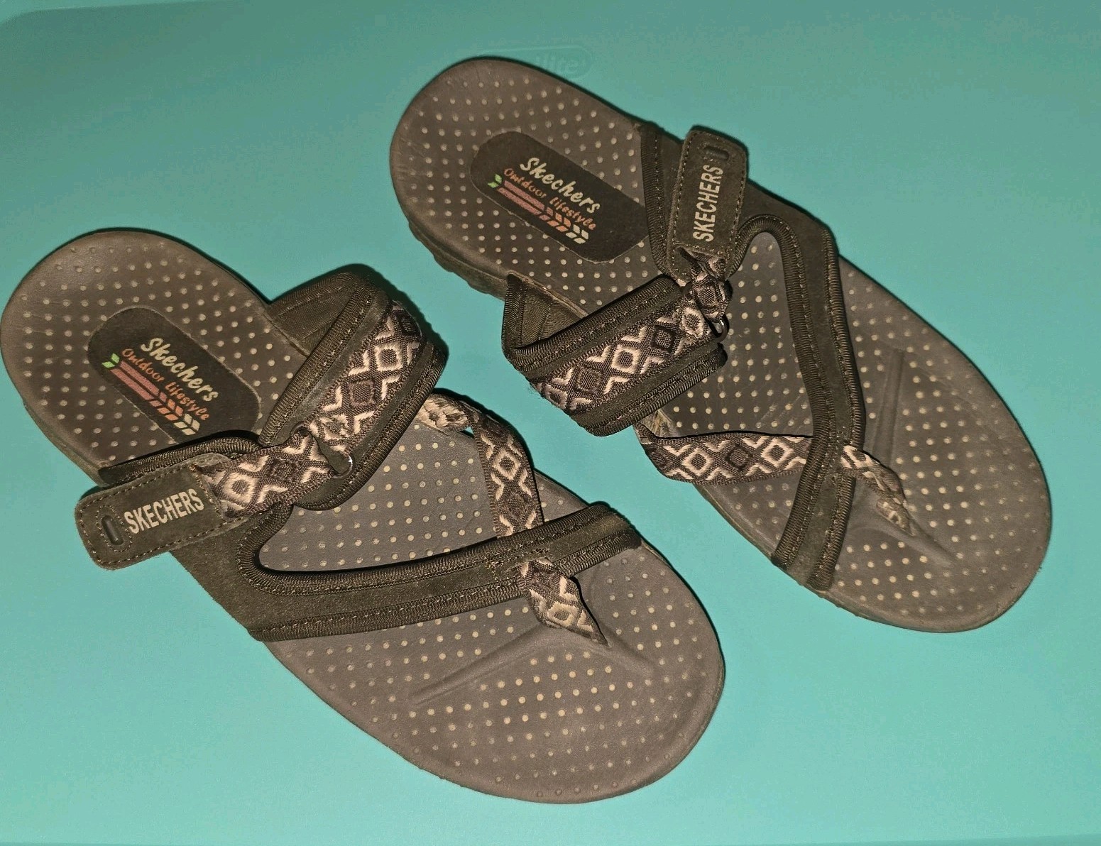 Skechers Sandals/Slides Reggae Trailway Outdoor Lifestyle Brown Sz 9