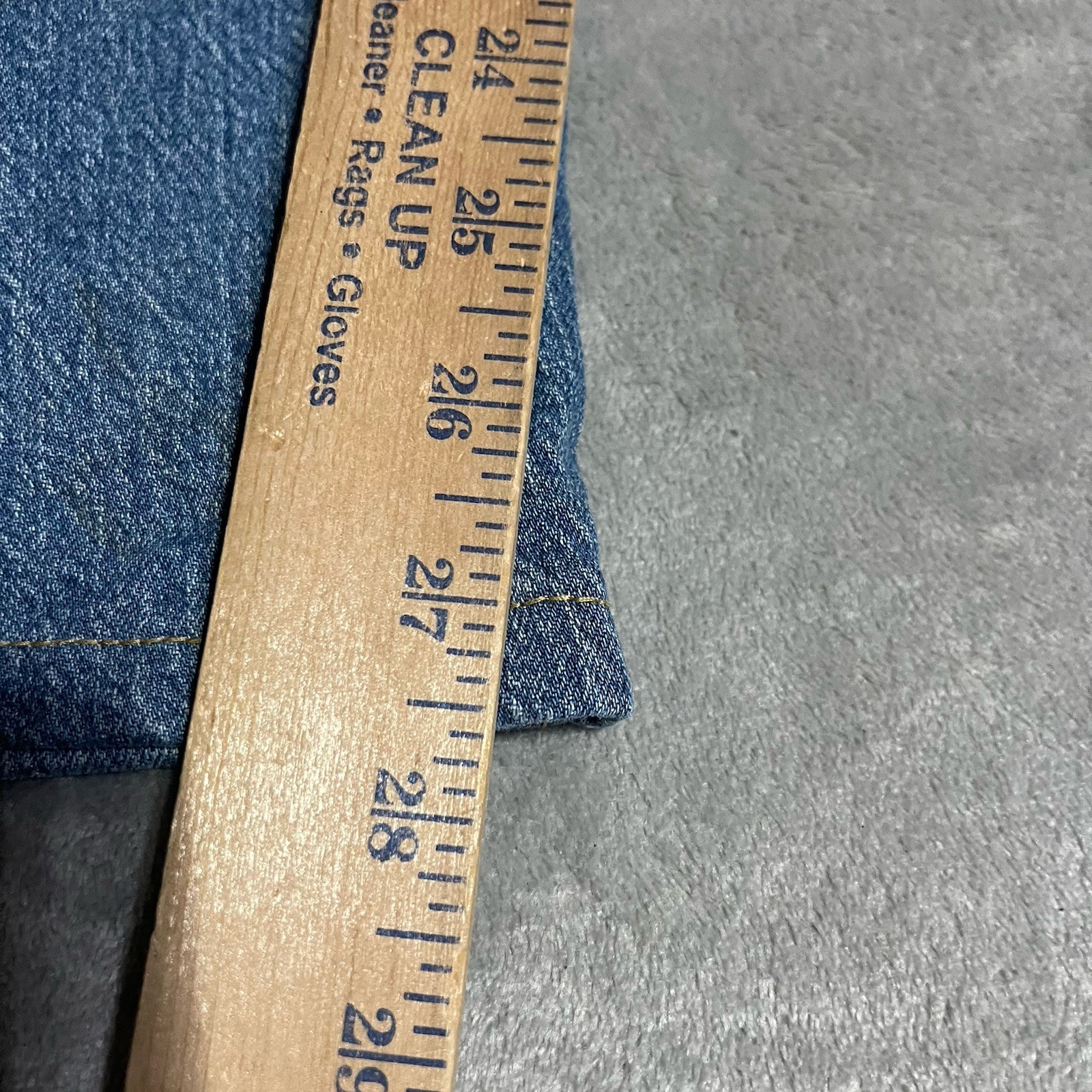 Levis 505 Jeans Mens 34×28 Straight Fit Stonewash Blue Denim Hemmed