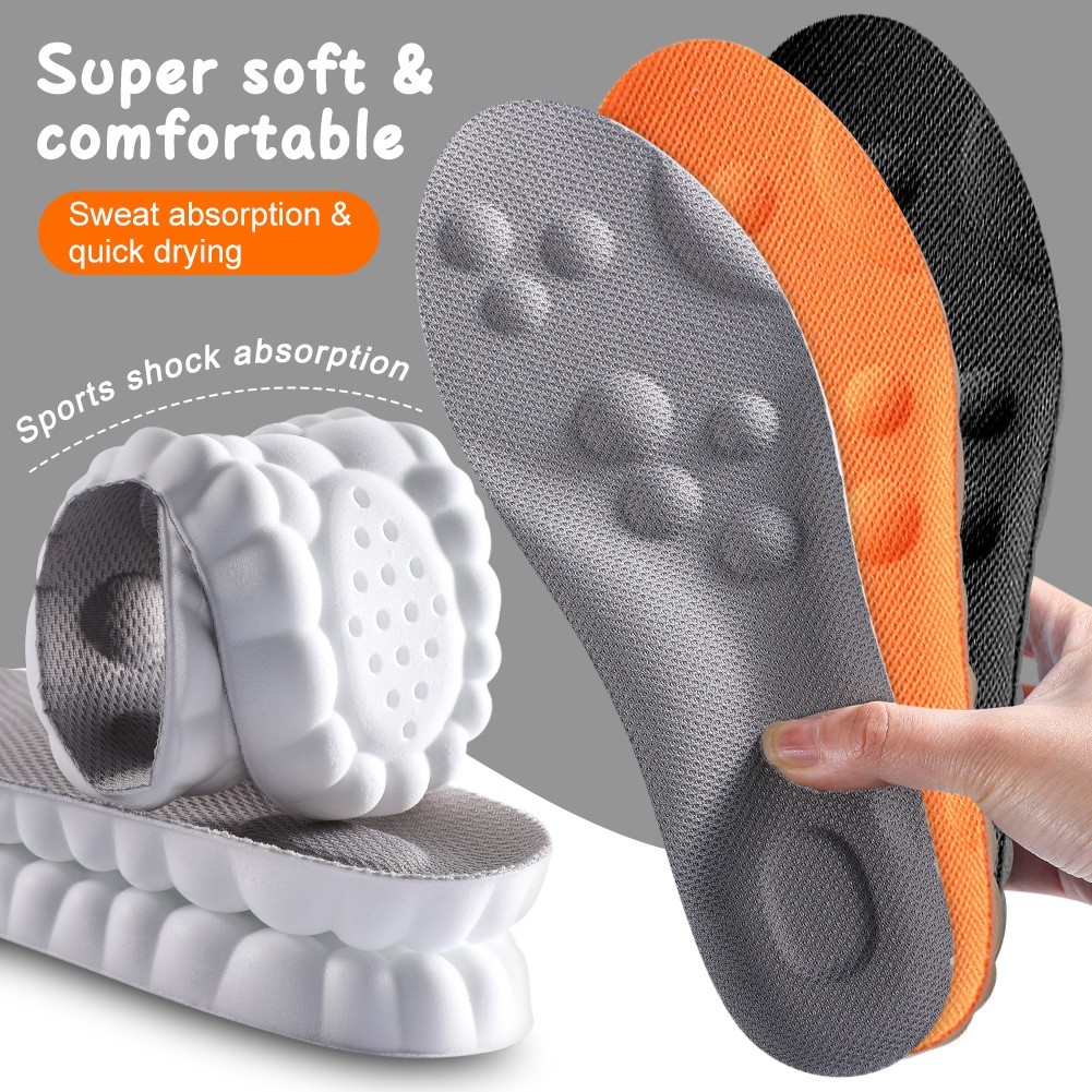 1/2/4 Pairs 4D Memory Cloud Technology Insole – Super Soft, Ultra Comfort Insole