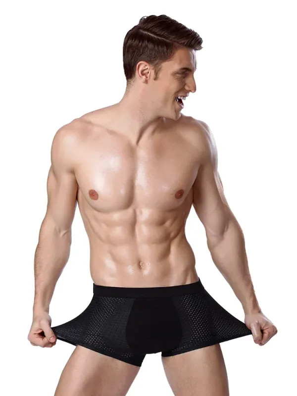 Plus Size 8XL Bamboo Boxer Shorts for Men 4-Pack – Breathable Moisture