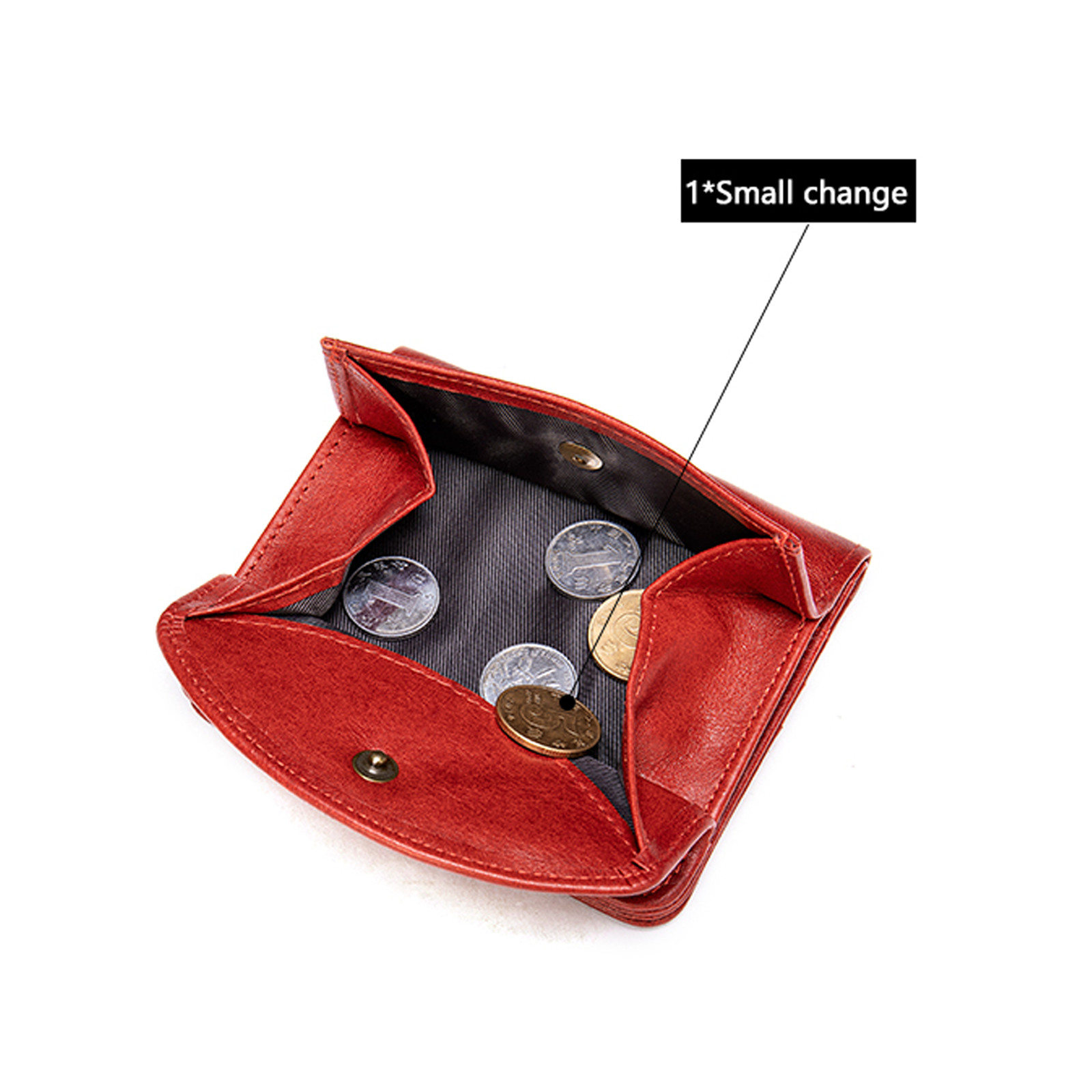 RFID Multi-functional Leather Wallet 8 Card Slots Coin Pocket Compact Stylish