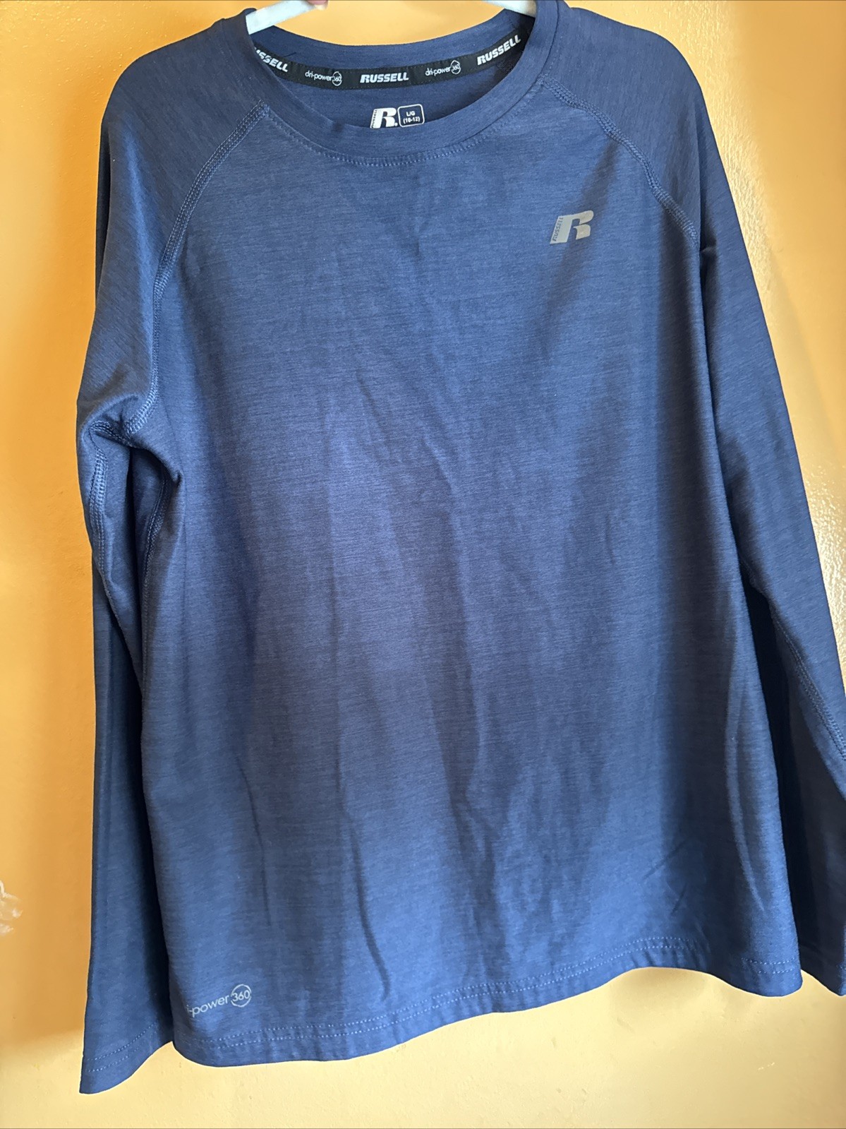 Sport Russell Dri-power 360 Long Sleeve Kid L (10-12) Color Navy Blue New