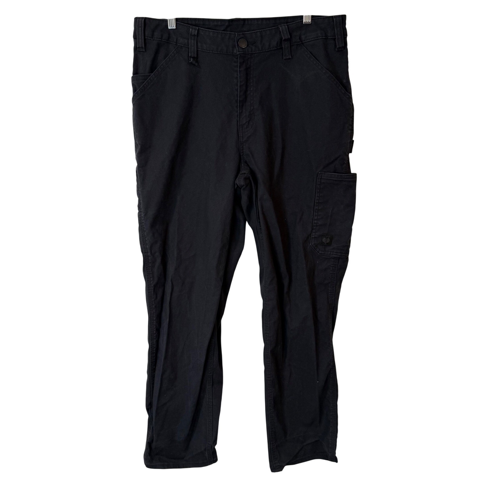 Engelbert Strauss Mens Work Pants 38×32 Black Excellent Cargo Hammer Loop