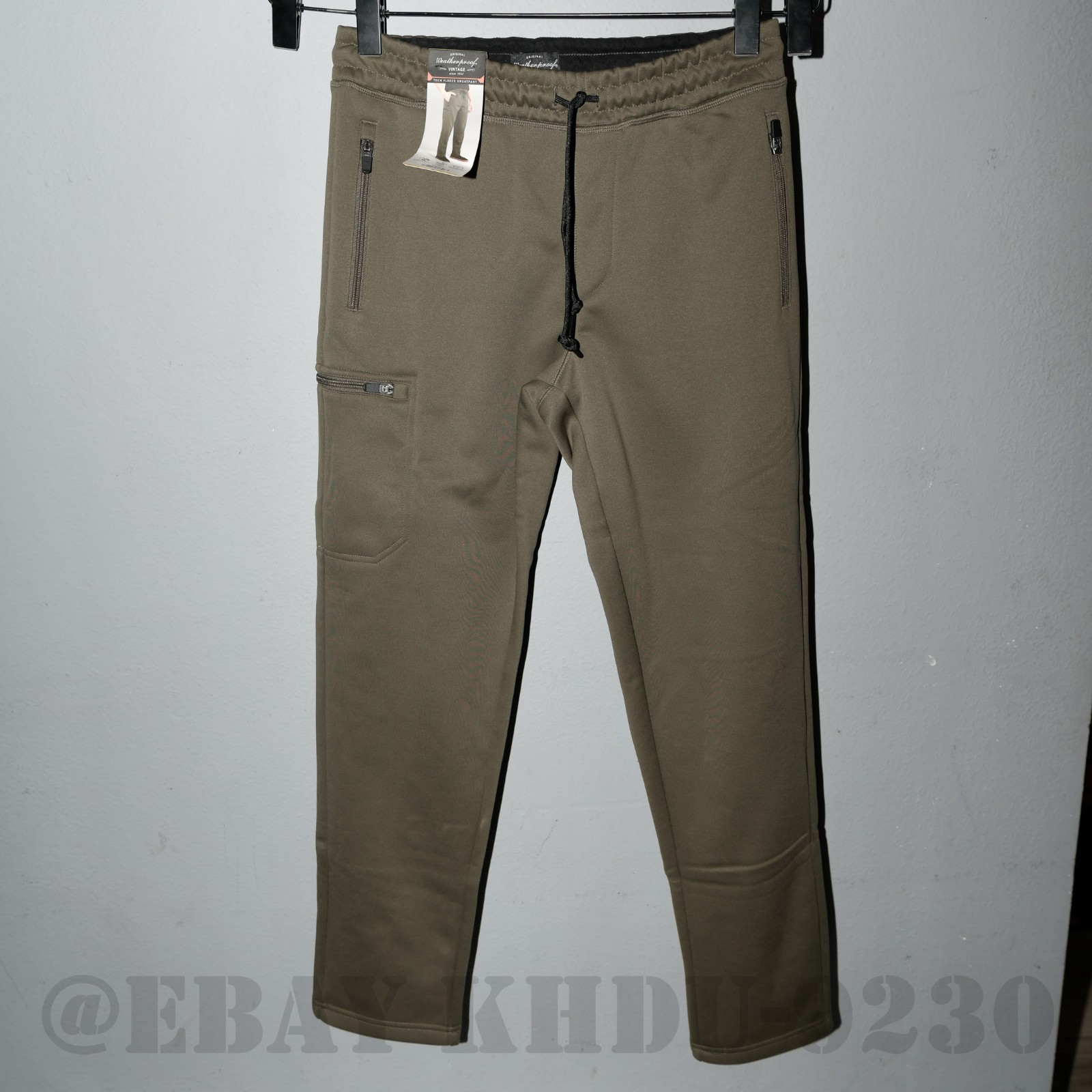 Weatherproof Vintage Men’s Cargo Sweatpant – Green, Gray- S M L XL