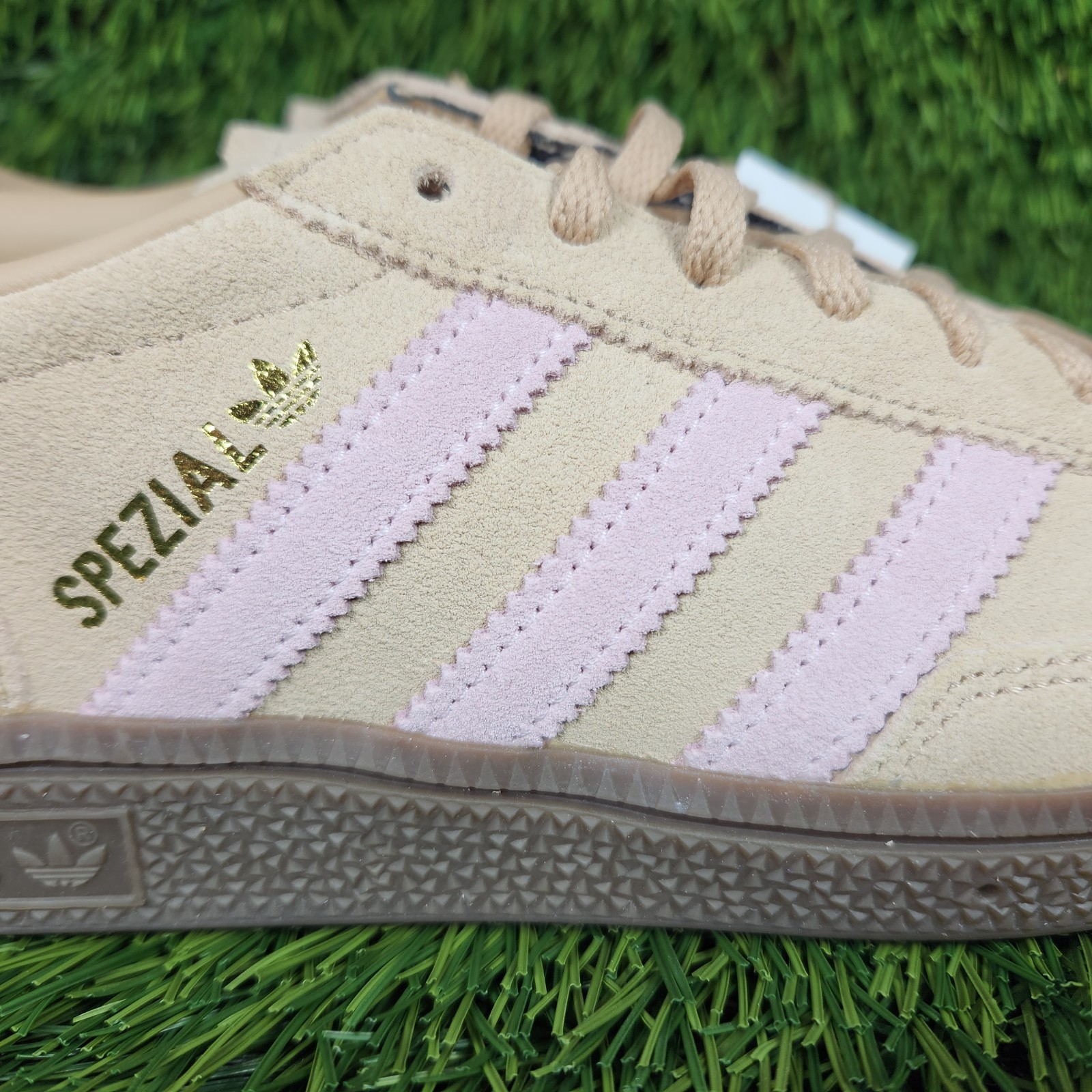 Adidas Handball Spezial Womens Suede Beige Pink Tan Brown Bottom Original JI2651