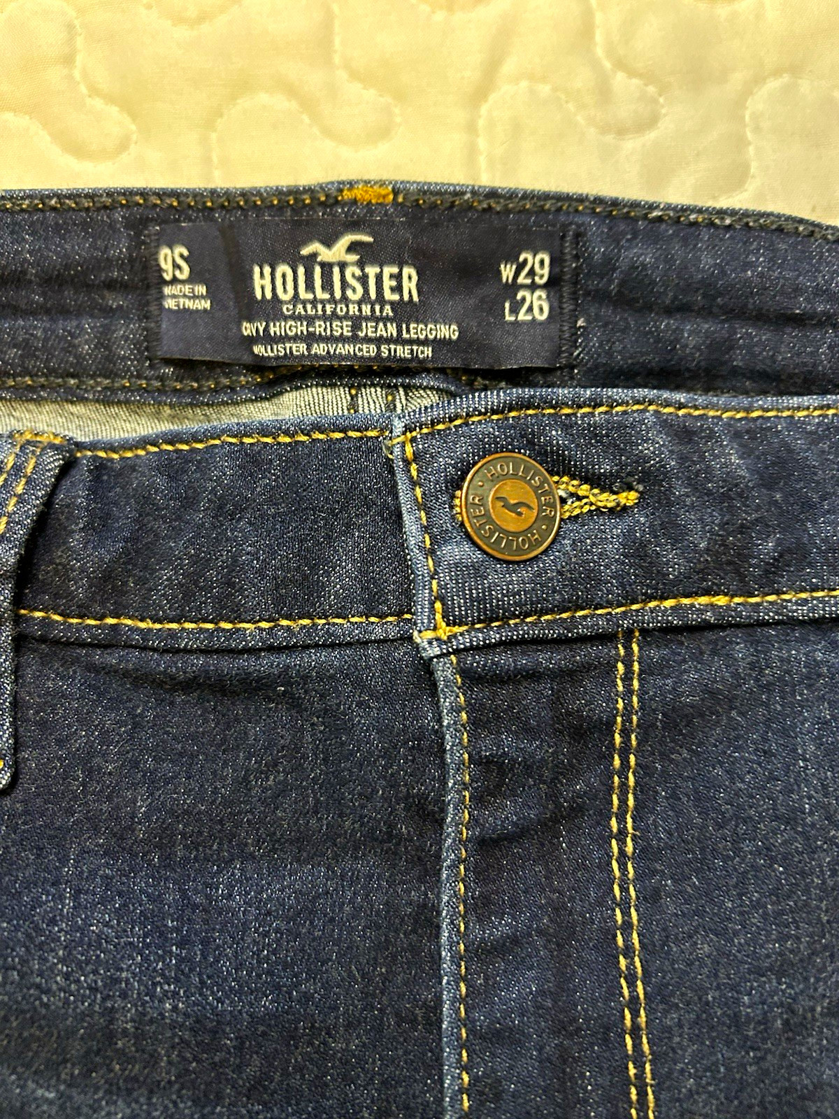 Hollister High-Rise Jegging Jeans Advanced Stretch Dark Wash Blue 5-Pocket