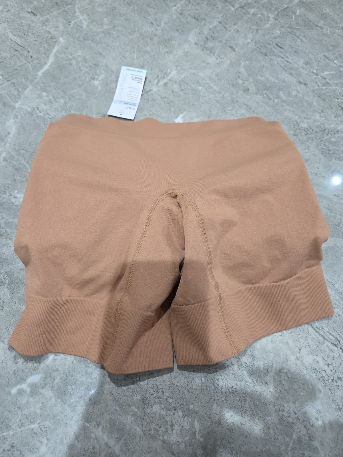 M&S Cool Comfort Seamless Bum Boosting Shorts SIZE M 12-14 RICH AMBER