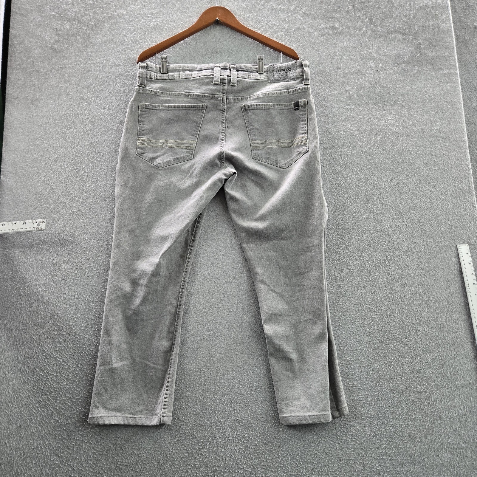 Buffalo David Bitton Men Jeans 34X30 Gray Denim Evan-X Slim Straight 26″