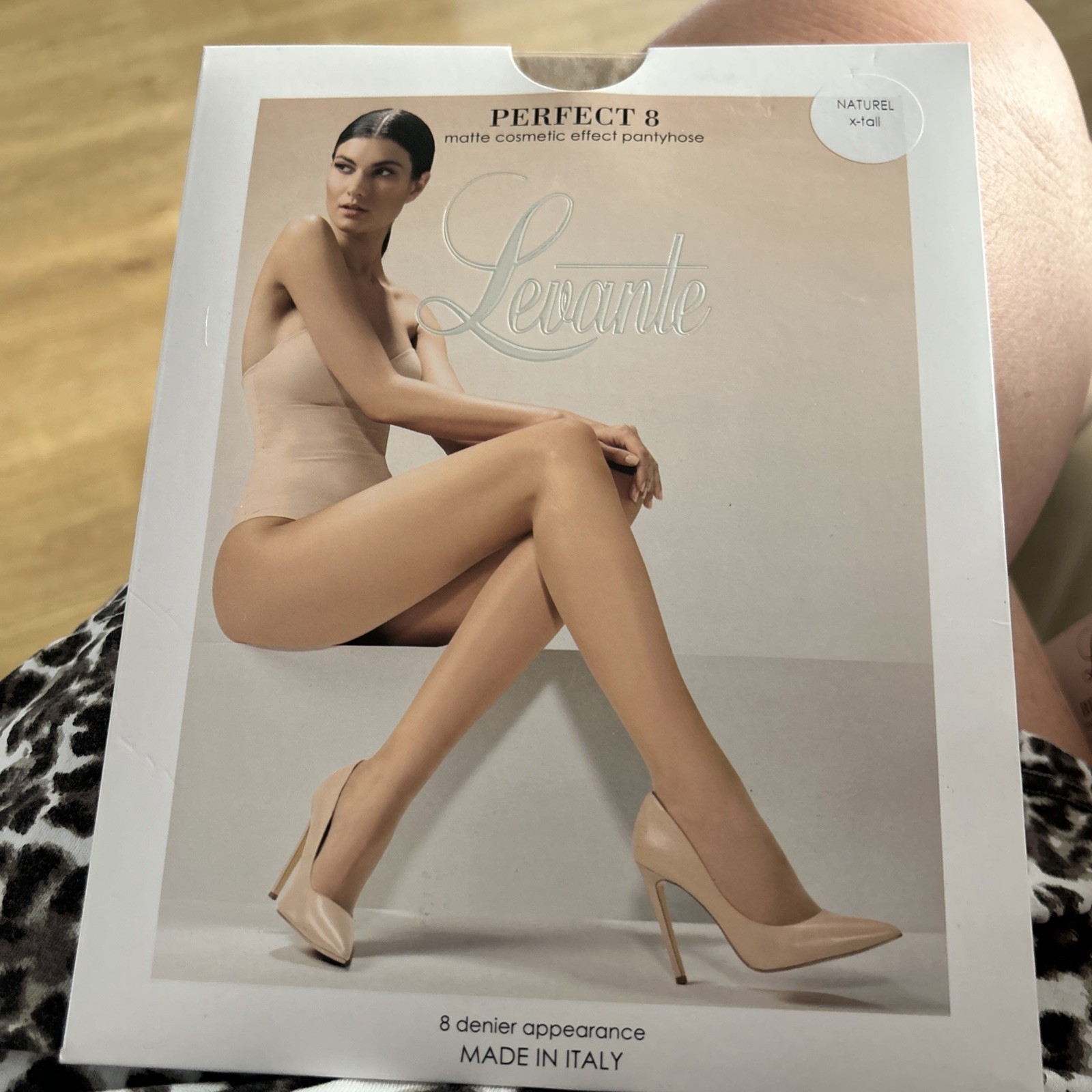 Levante Perfect 8 Naturel Matte Cosmetic Effect Pantyhose Size X Tall Bnwt