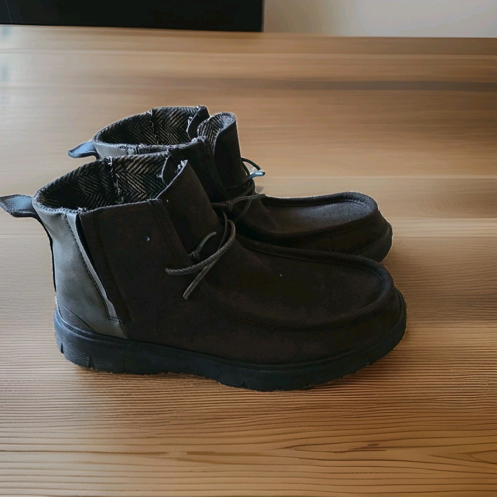 Hey Dude Men 12 Boris Eco Tobacco Brown Casual Daily Lifestyle Chukka Ankle Boot