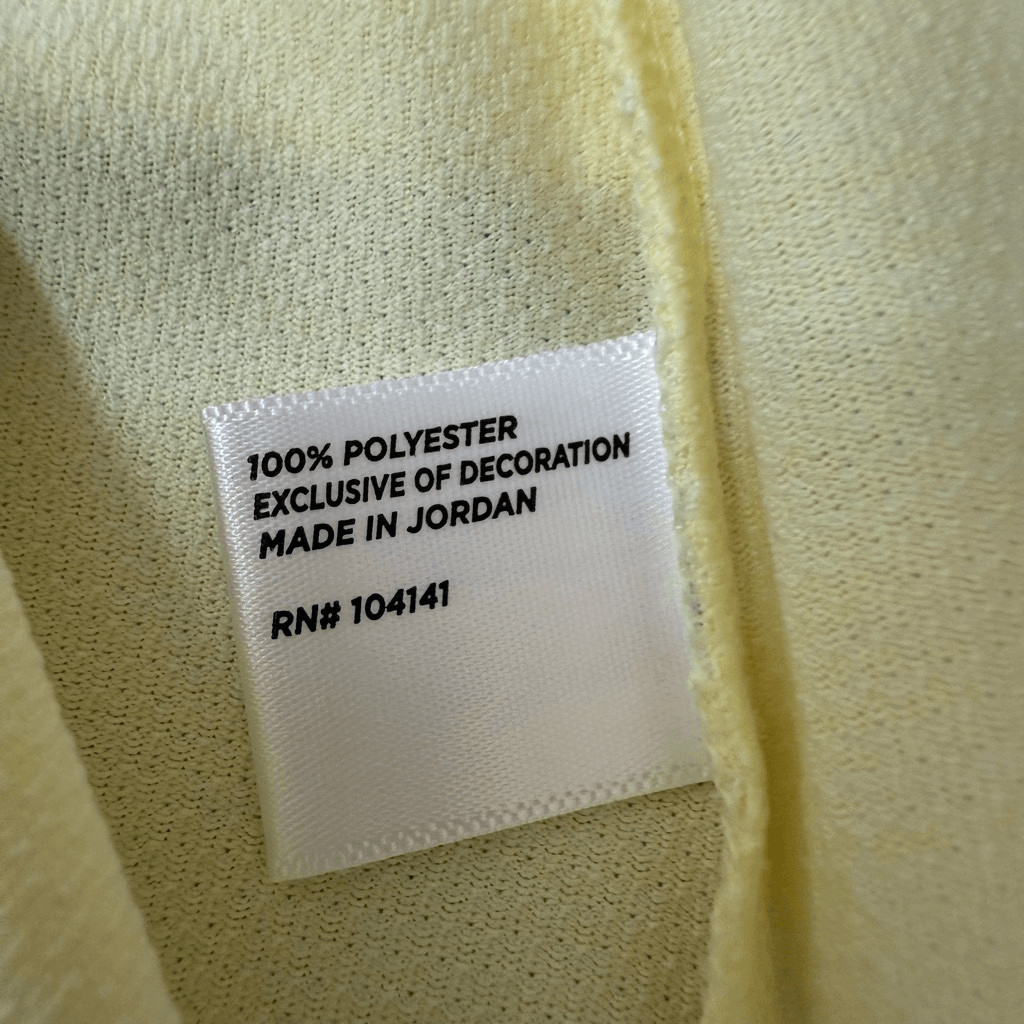 Walter Hagen Lemon Sorbet Yellow Clubhouse Scallop Golf Polo T Shirt size S NWT