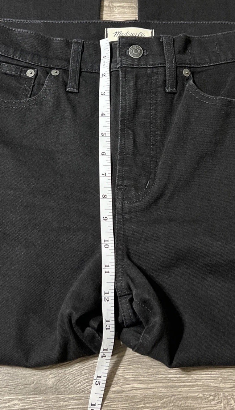 Madewell The Perfect Vintage Flare High Waisted Black Jeans SZ 28 (32×31)