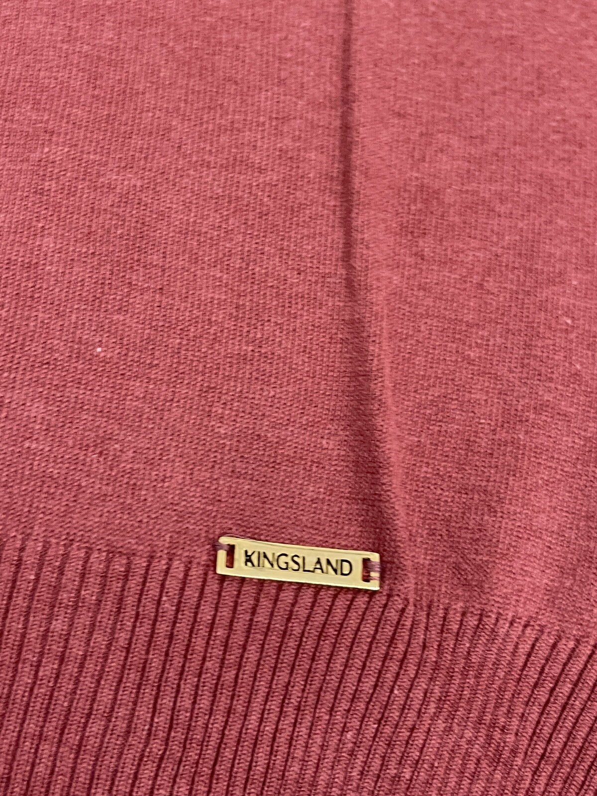 Kingsland Sweater Womens Large Red Beaded Pullover Sweatshirt Long Sleeve n131