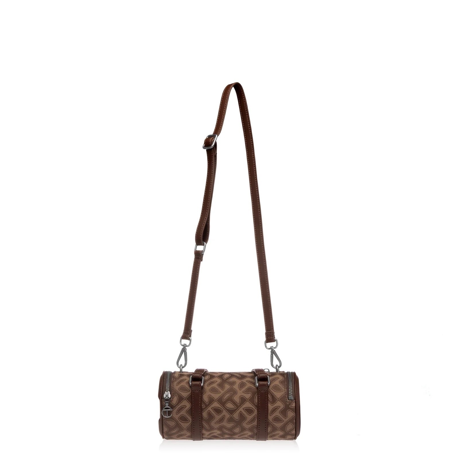Telfar Small Jacquard Duffle Chocolate Monogram Brand New with Tags and Dust Bag