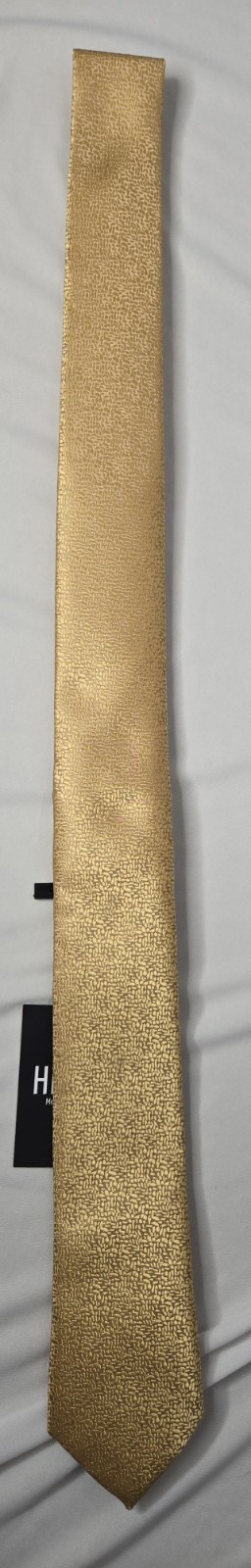 Hi-Tie Tie + pocket square 100% Seide Seta Soie Silk Color Gentle Gold FreeShipp