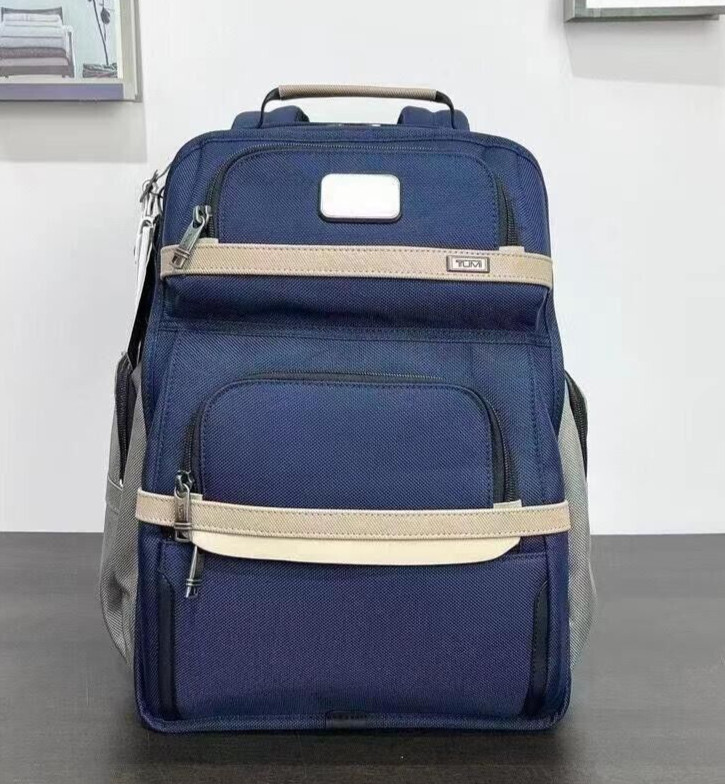 Tumi Alpha 3 Brief Pack Backpack Navy white Shoulder Bag Business Nylon Outlet