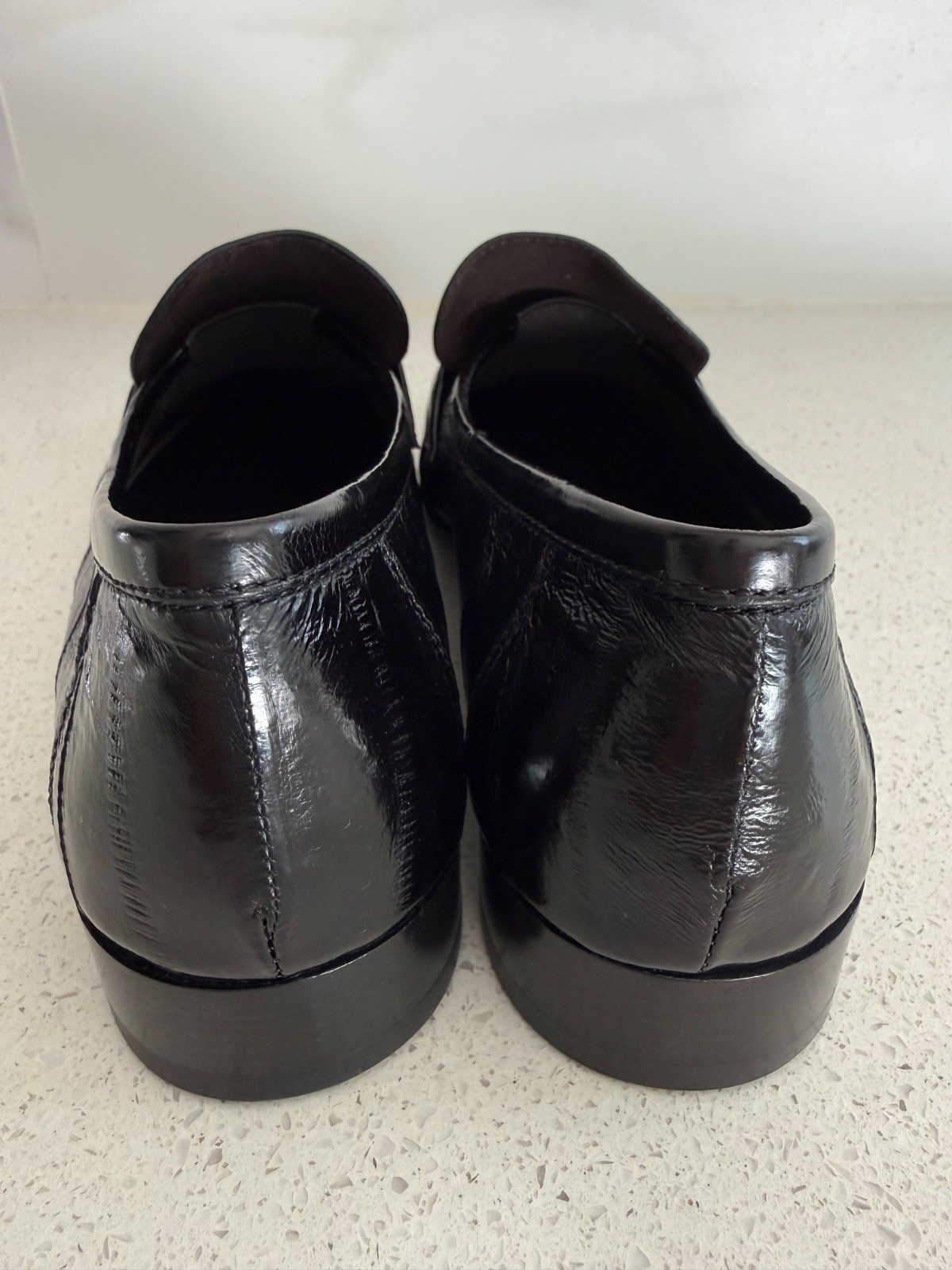 THE ROW Soft Loafers Eel Skin Black EU 38.5 US 8.5