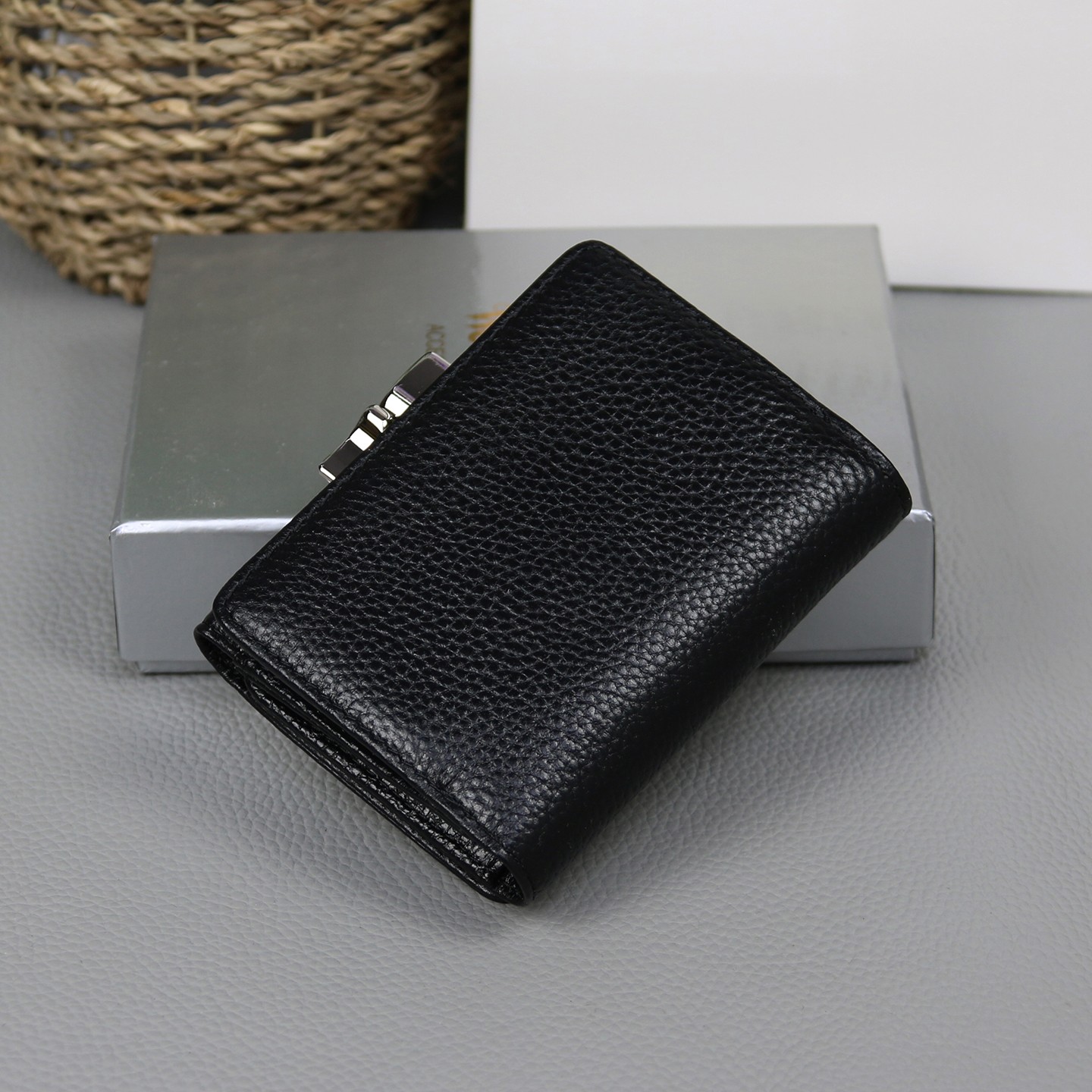 Vivienne Westwood Gamaguchi Trifold Wallet Black 11cm × 9cm × 3.5cm　
