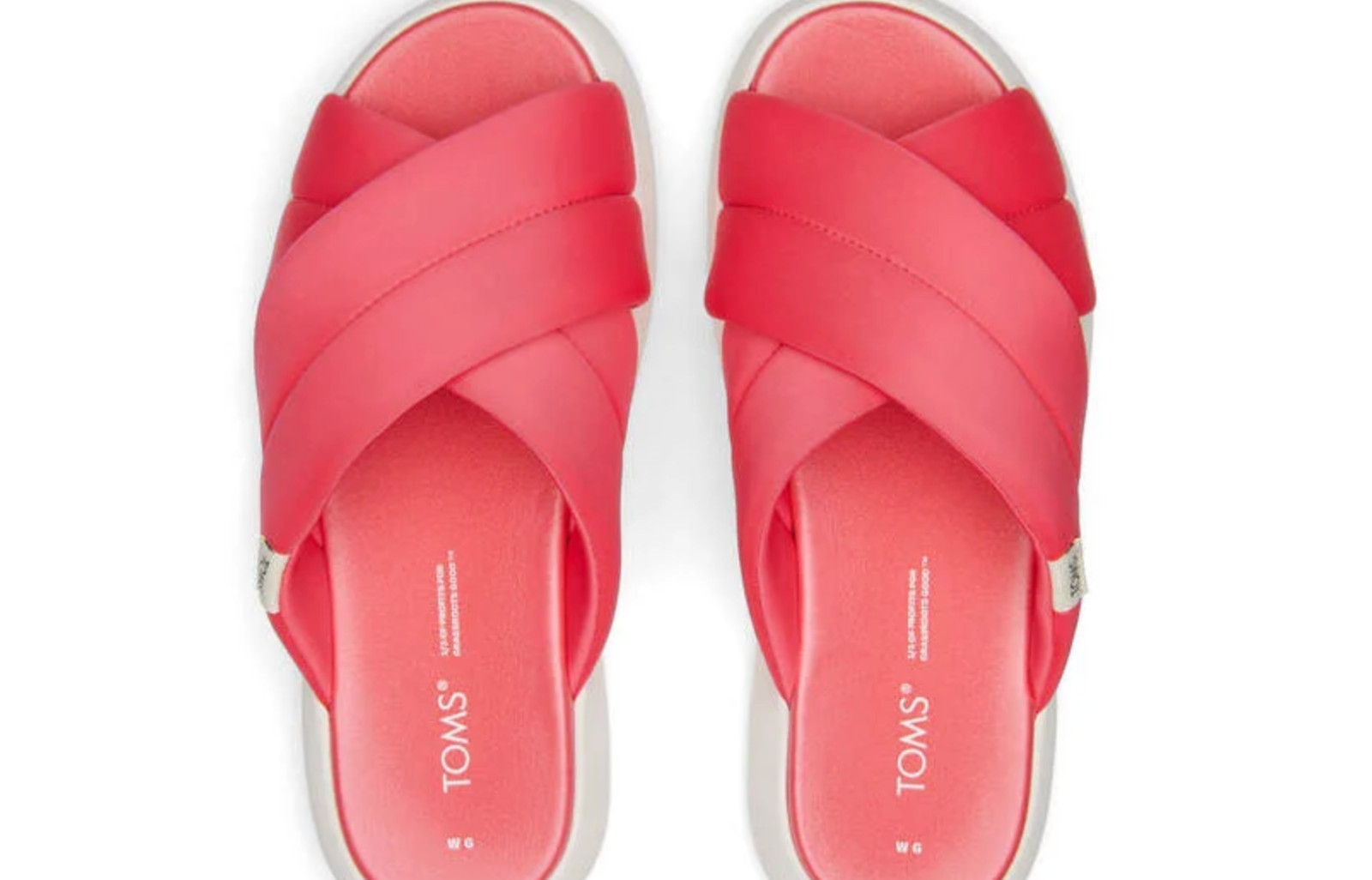 TOMS Mallow Crossover mules Sandal SIZE 9M RASPBERRY NIOB $49.95
