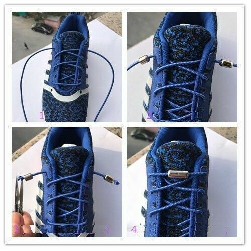 No Tie Elastic Shoe laces strings for Sneakers Running Jogging Canvas kids adult