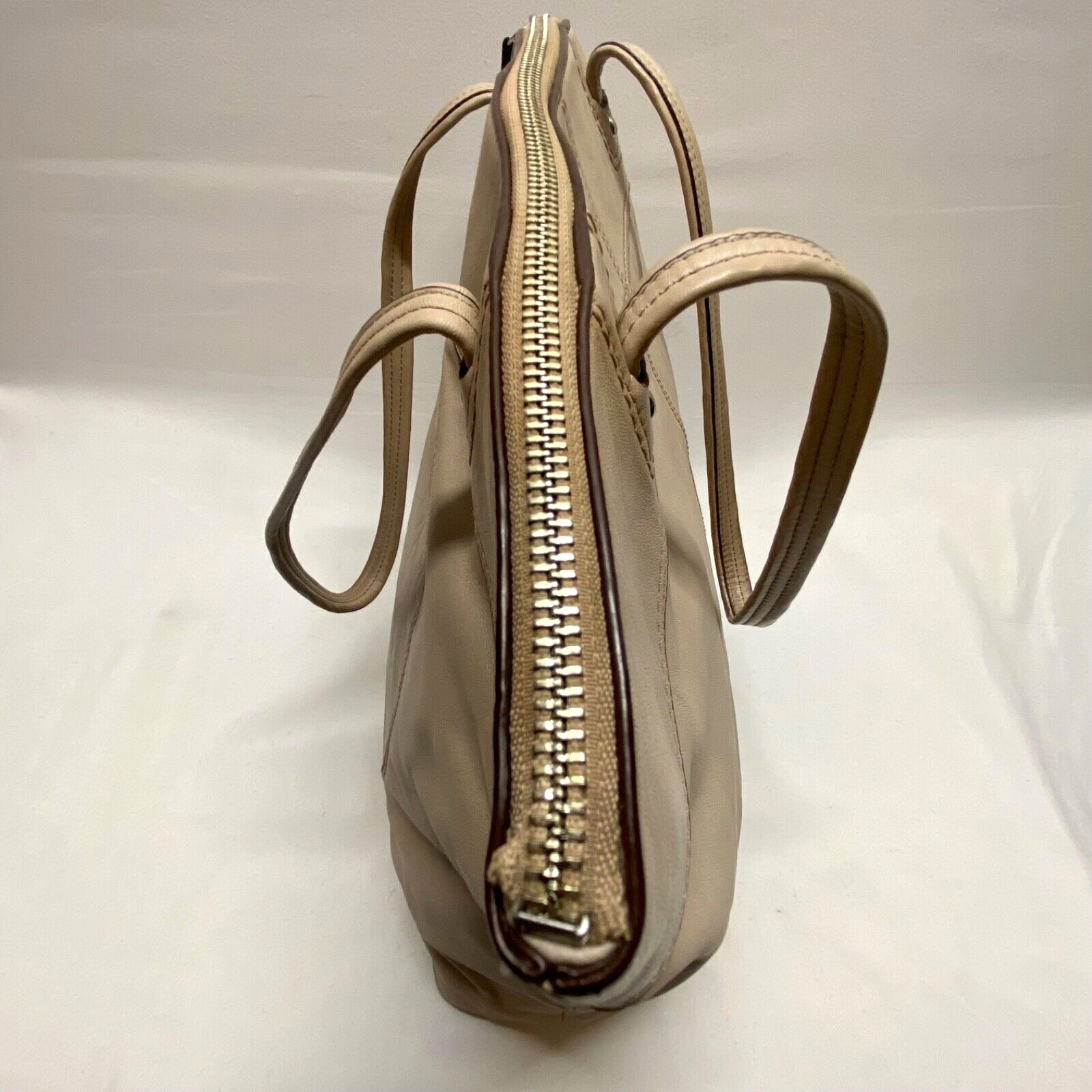Coach Laura Signature Embossed Large Leather Tote F18336 Taupe