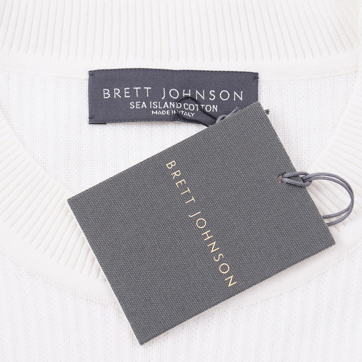 Brett Johnson Sea Island Cotton-Cashmere Patterned Knit Sweater XL (Eu 54) NWT