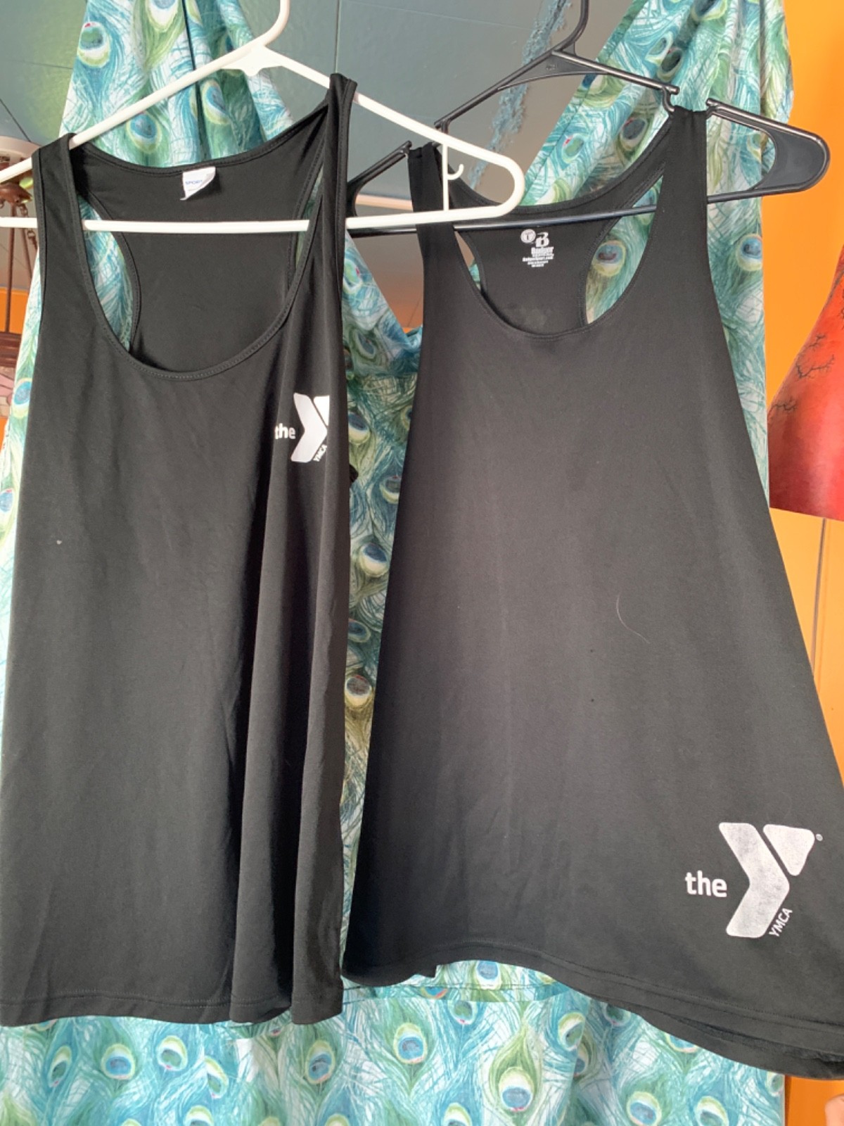 LARGE Y: ymca instructor thank tops black LARGE set of 2