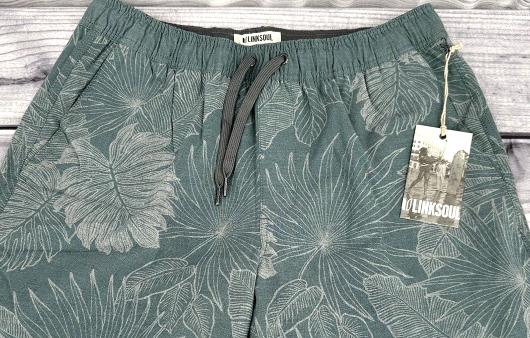 LINKSOUL STRETCH SATURDAY GOLF SHORTS Men’s Size Large STORM TROPICAL PRINT
