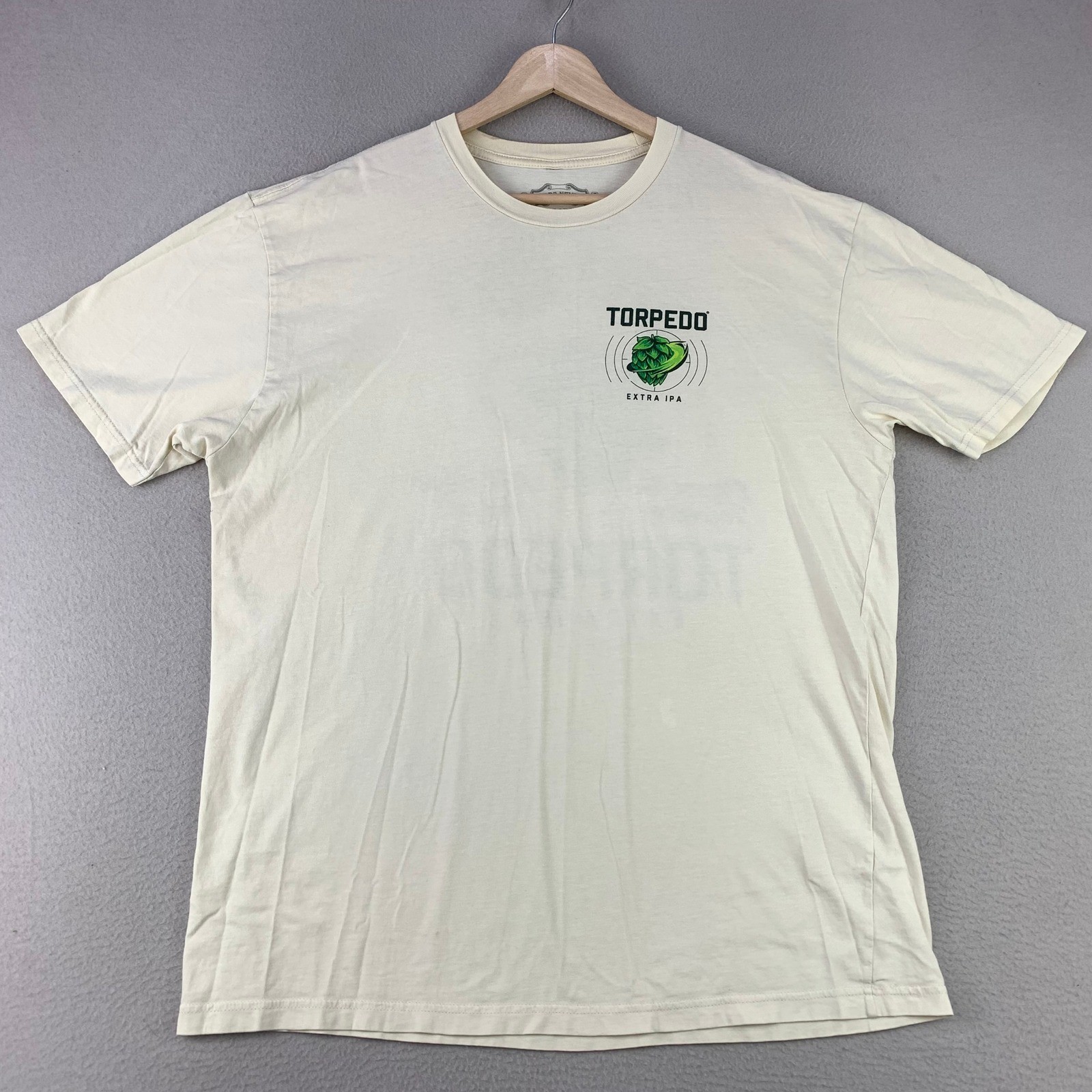 Sierra Nevada Torpedo Extra IPA T-Shirt Mens XL Cream Graphic Brew Beer Tee