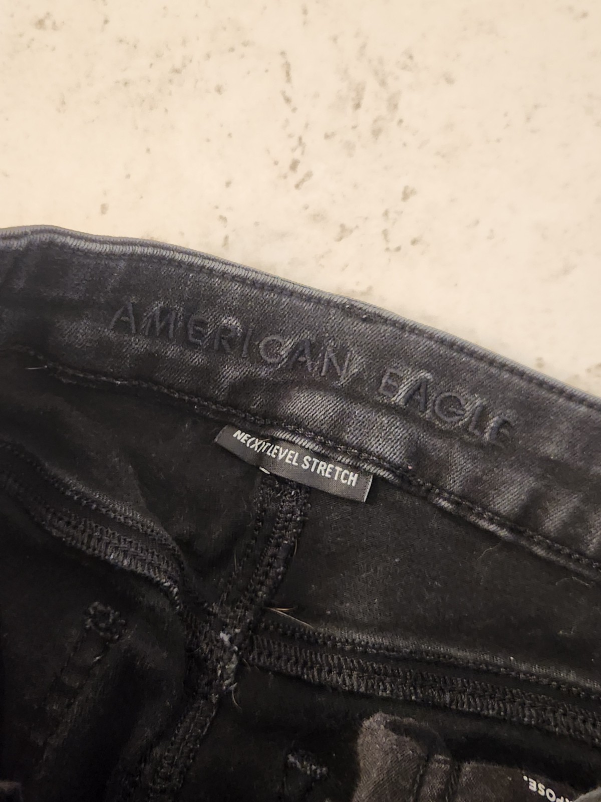 American Eagle Black Jeans Skinny High Rise Super Stretch Size 6 #G880