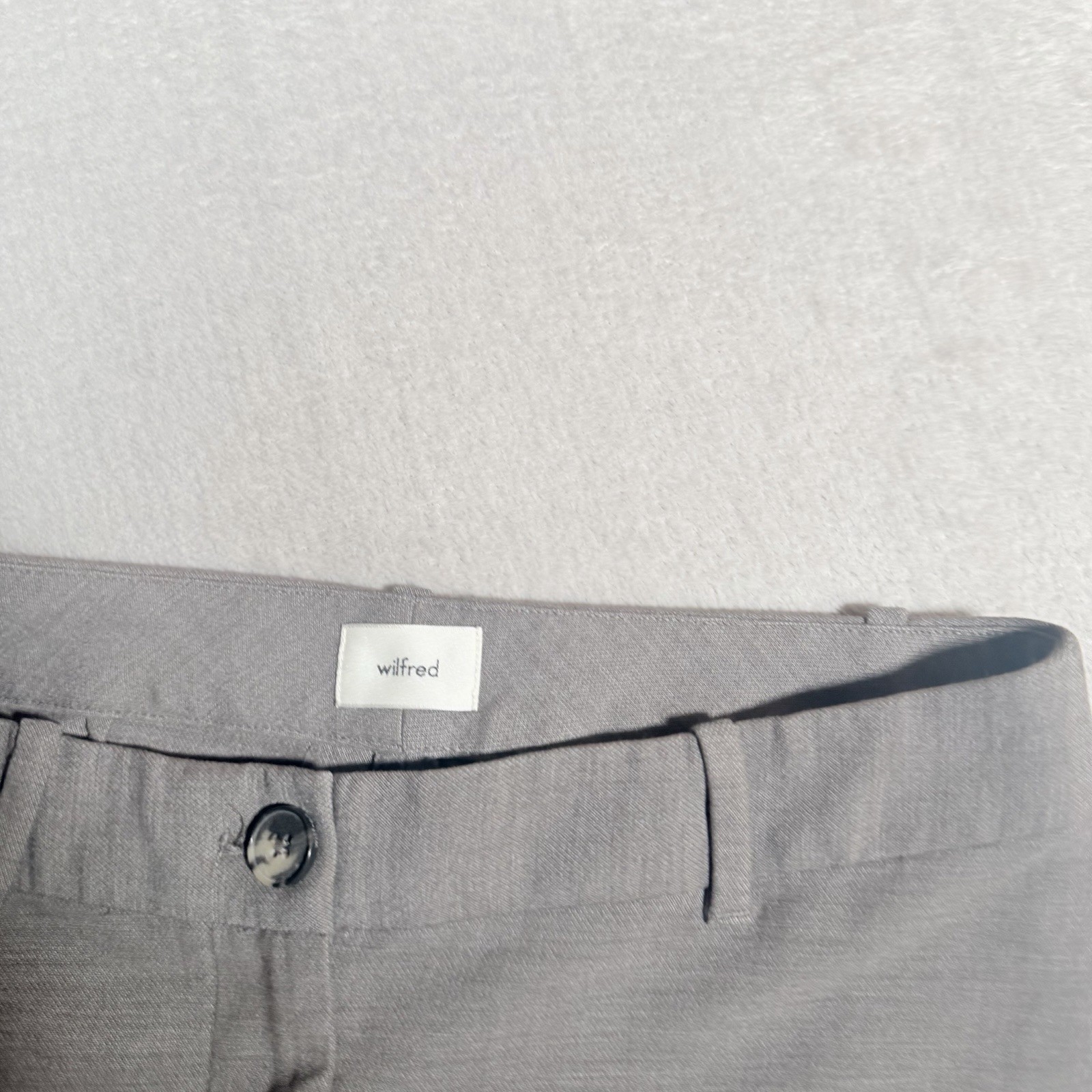 Wilfred Aritzia Pants Womens 4 Gray The Effortless Pleated High Rise Wide Leg