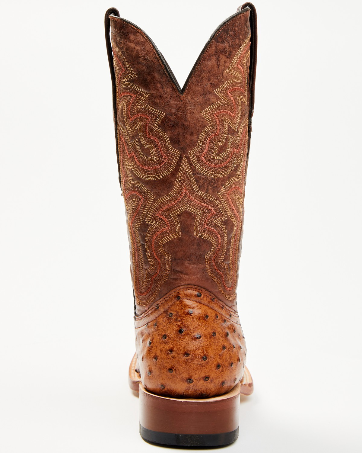 Tanner Mark Men's Ostrich Print Western Boot – Broad Square Toe – TM200961