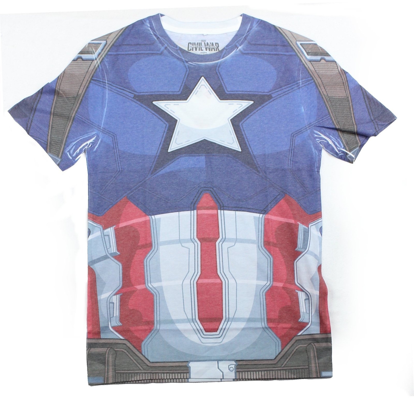 Captain America Mens T-Shirt – Civil War Style Sublimation Costume Front