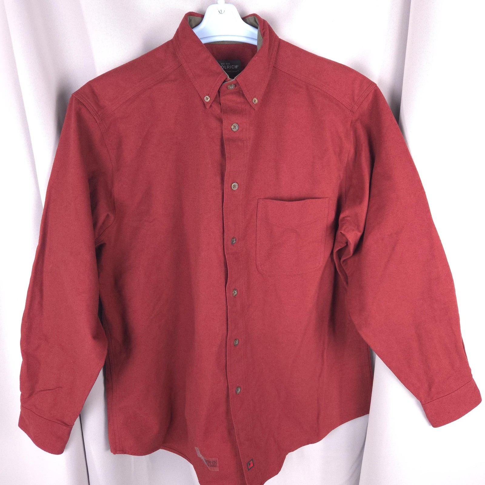 Woolrich Shirt Men L Chamois Midweight Button Front Elbow Pads Grandpa Peru NEW