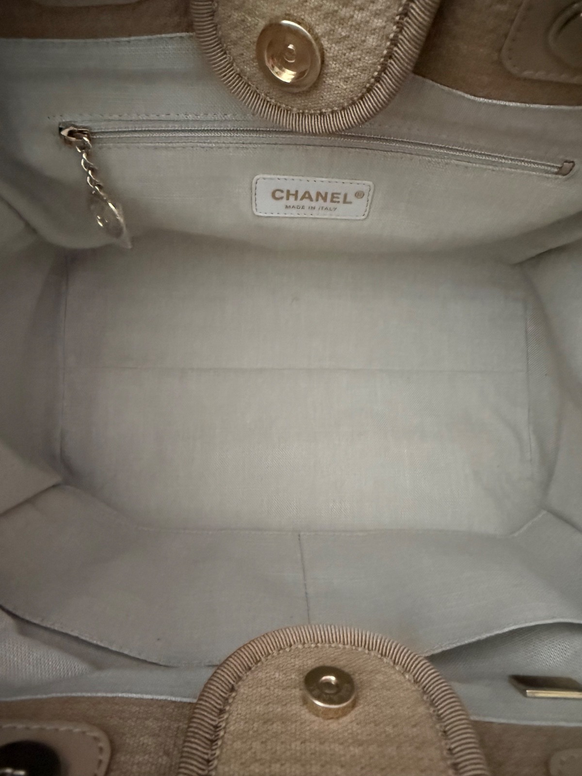 Authentic CHANEL Deauville Tote