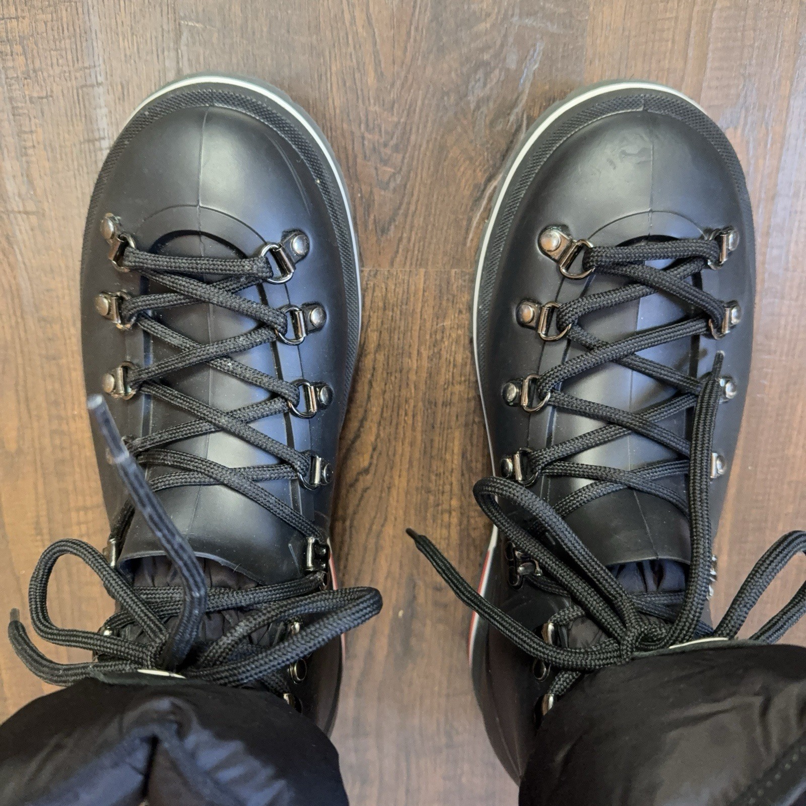 Moncler Inaya Scarpa Rain Rubber Hiking Lace Up Removable Insole Size EU39 W8