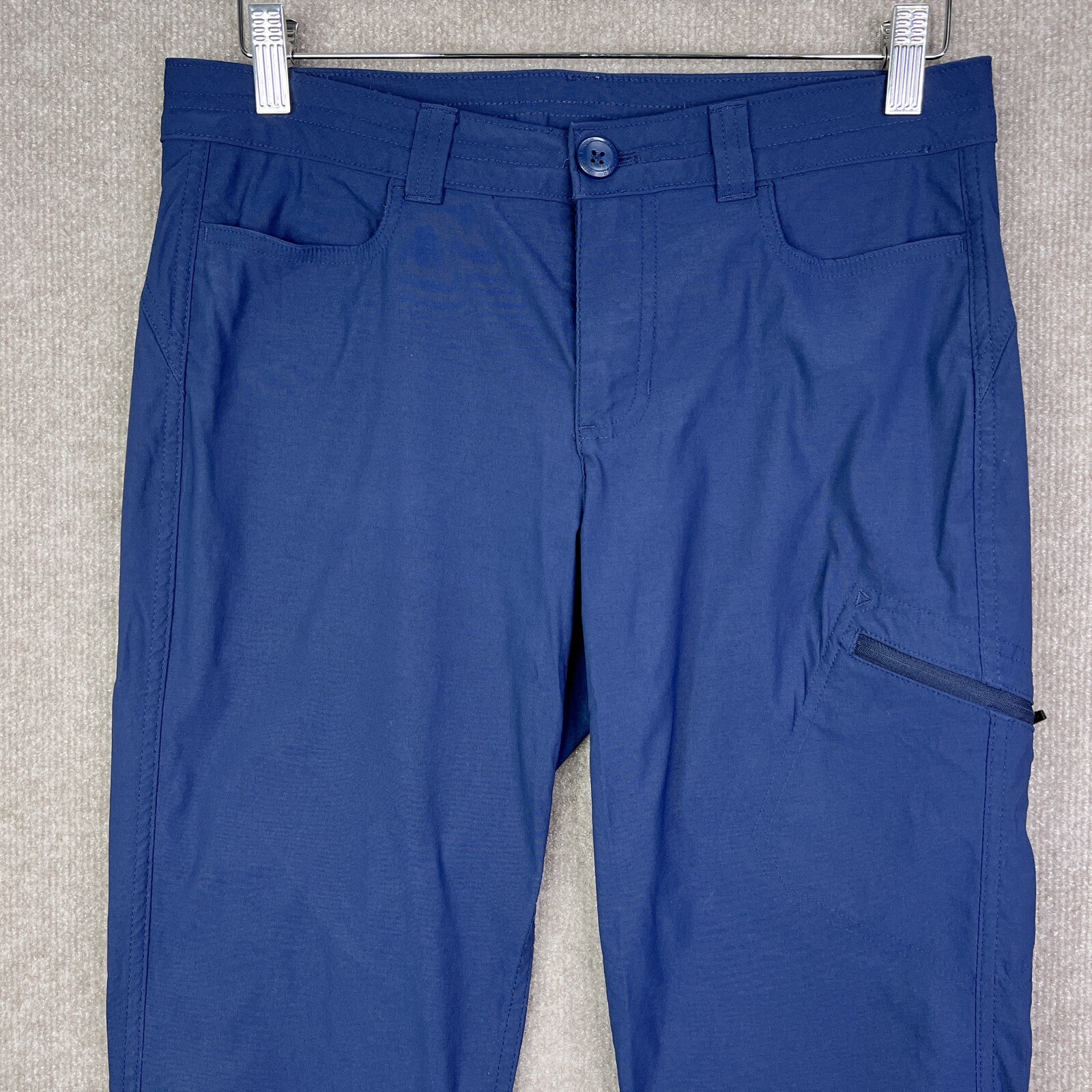 Eddie Bauer Women’s Rainier Guide Pro Capri Pants 6 Navy Blue Nylon Spandex