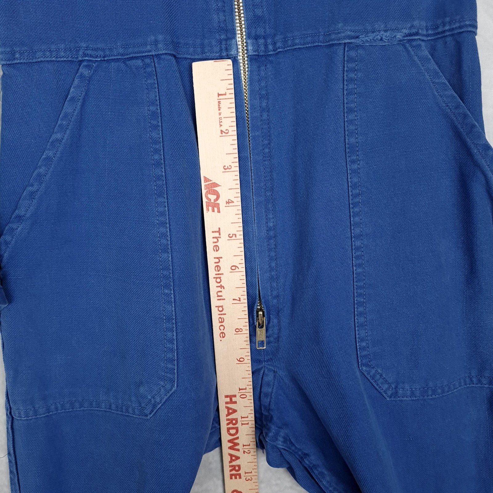 Vntg French Coveralls Womens Small Work Jumpsuit Utility Boiler Suit YKK Zip 80s