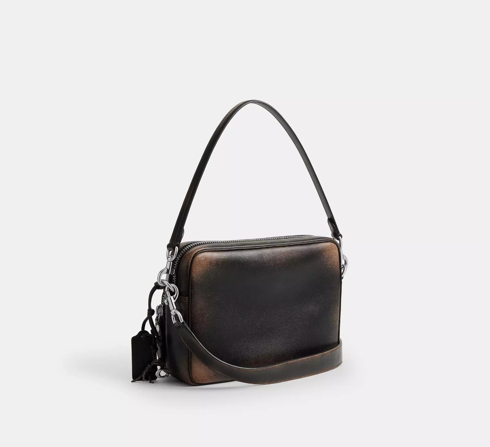NWT Coach Dakota Crossbody Bag In Loved Leather CDS84 Black/Light Tan