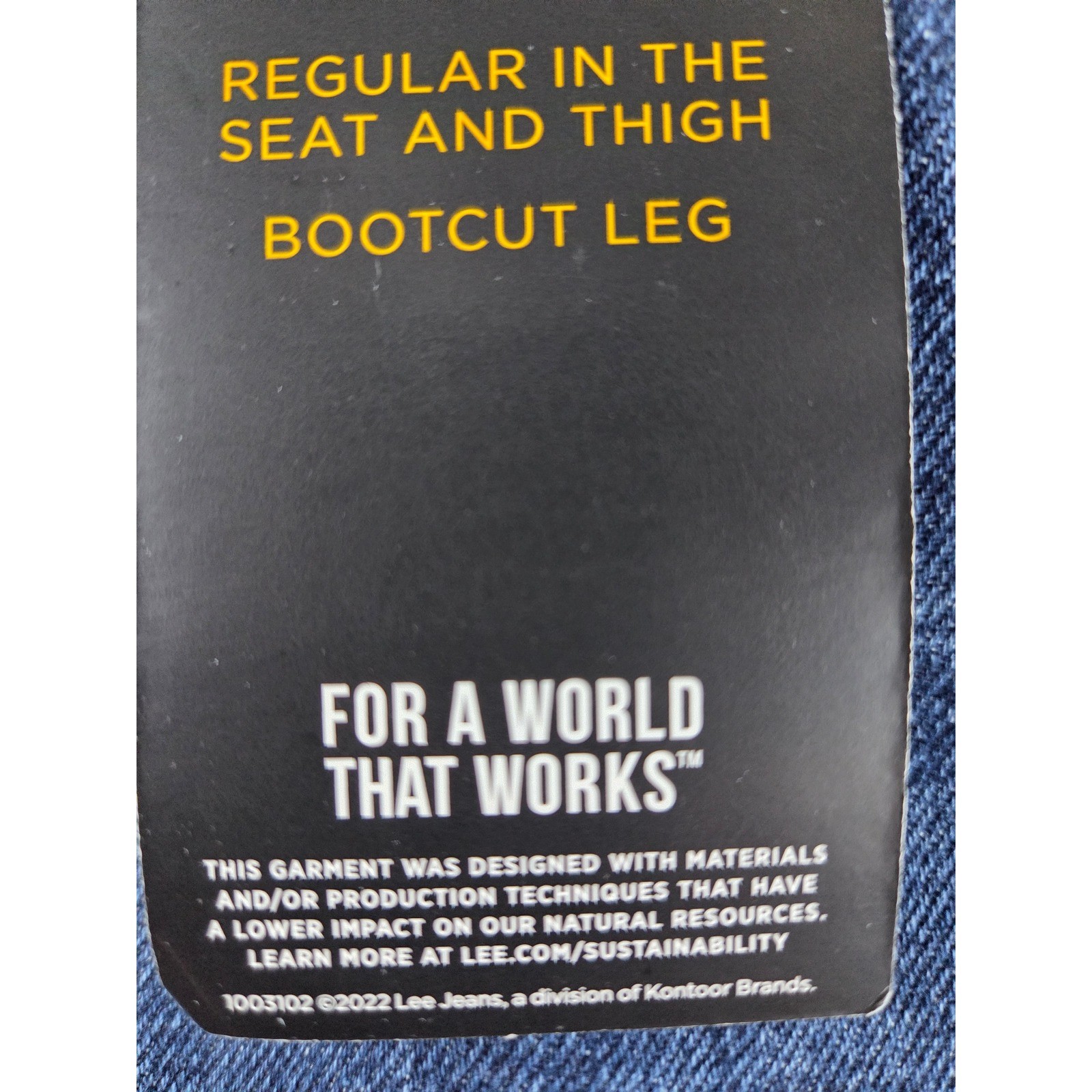 NWT Lee Mens 34×30 Regular Fit Bootcut Jeans Infinite Dark Wash NWT Cotton Blend