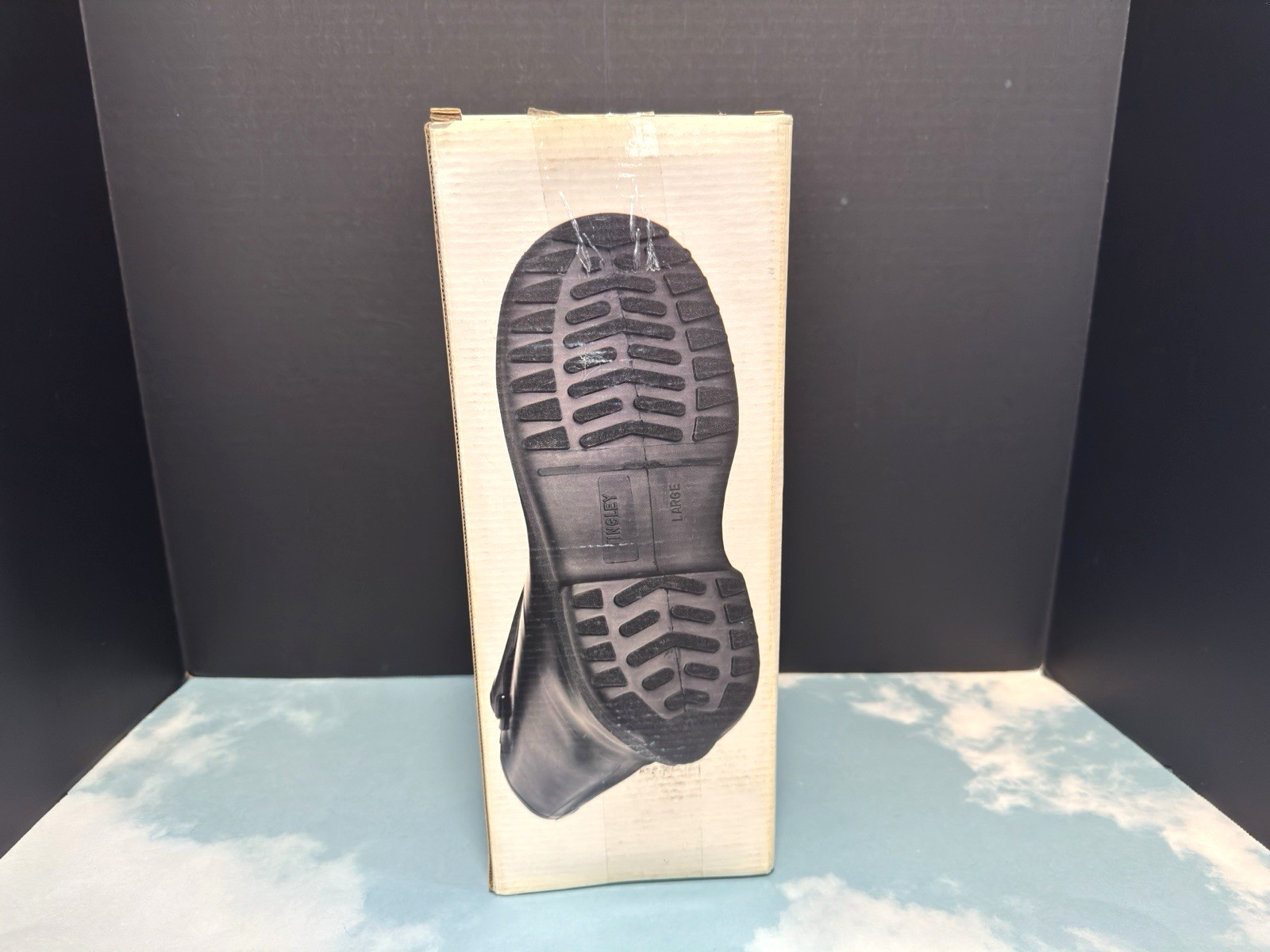 Tingley Black 10” Work Boots Rubber Overshoes Adult Large (9.5-11) VTG New