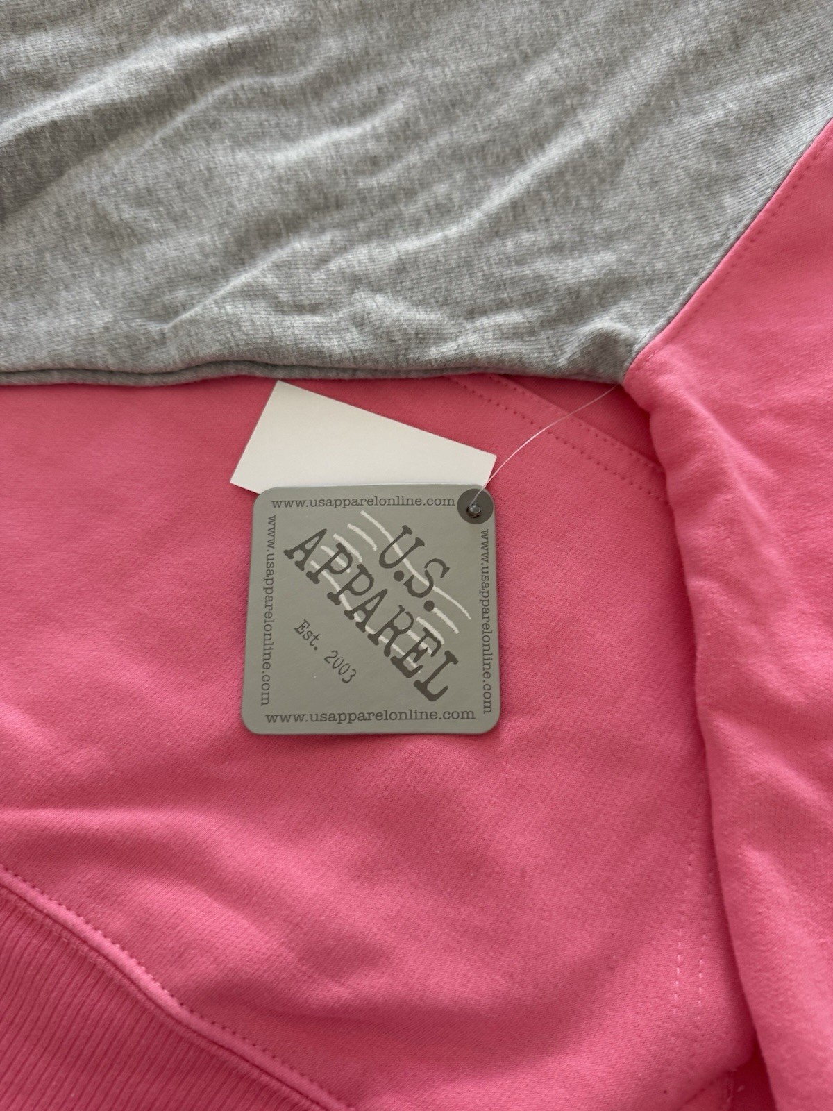 NWT Sweatshirt Hoodie U.S. Apparel Pink & Grey