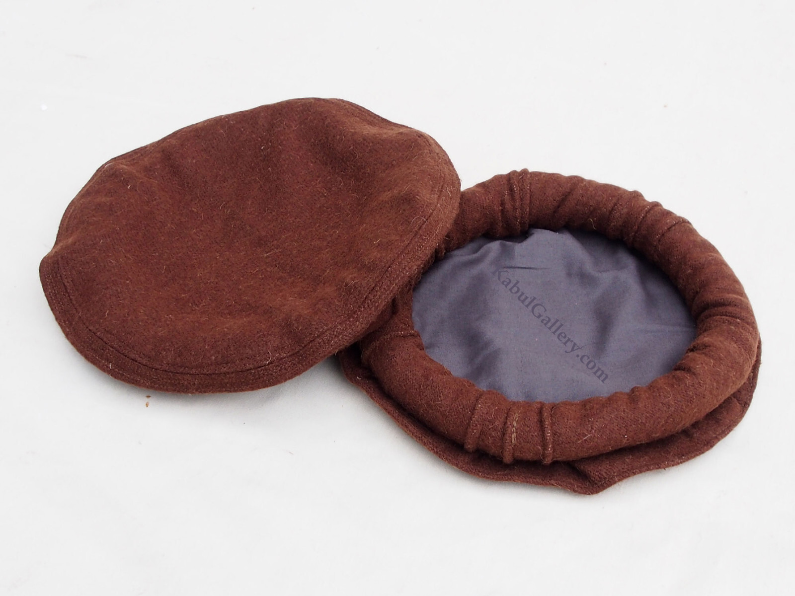 Original headgear Pakol hat Afghanistan Pakistan Afghan hat cap Brown